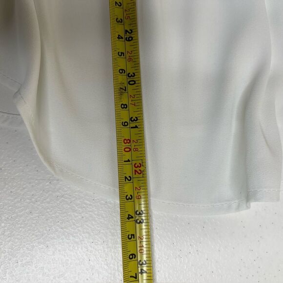 Torrid Madison Georgette Button Up Long Sleeve White Sheer Shirt Women Size 4X - Picture 13 of 16